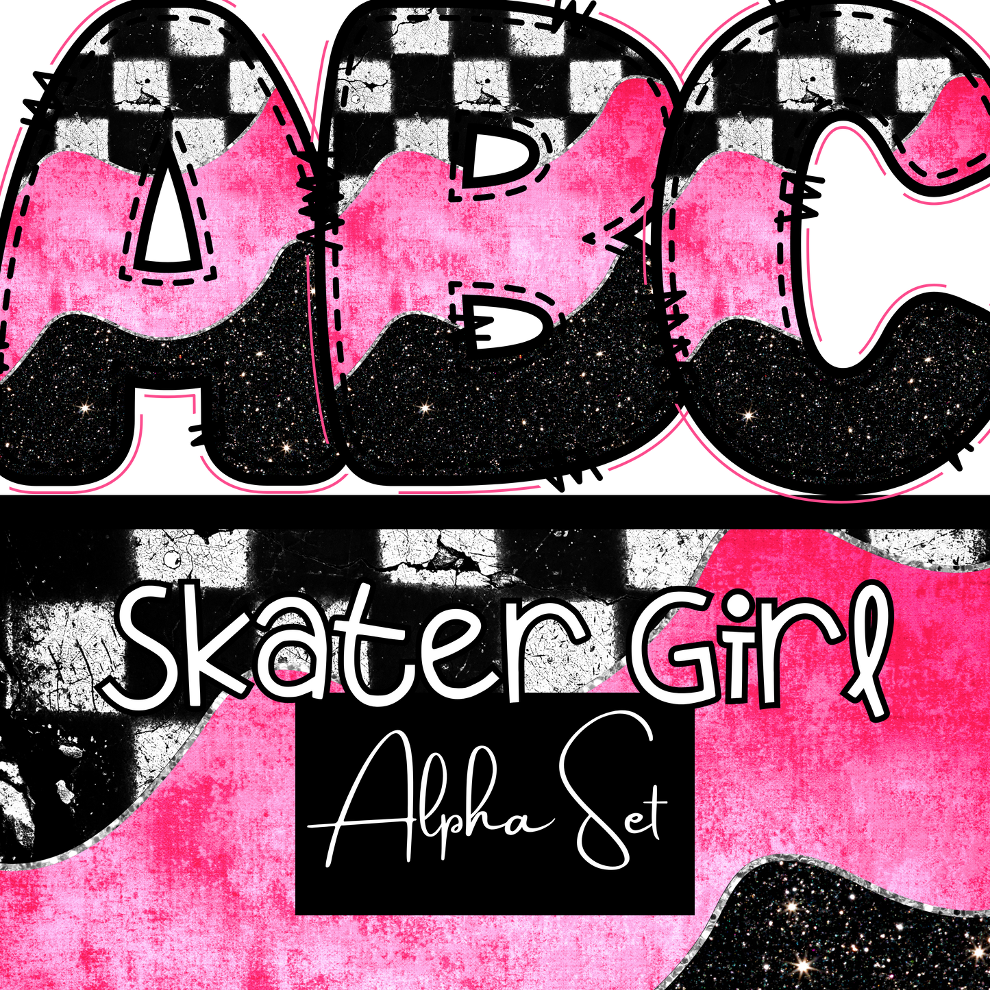 Skater Girl - A-Z & 0-9 - LIMITED SET!