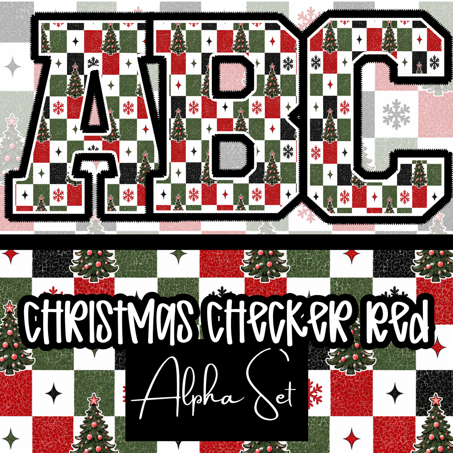 Christmas Checker Red Alpha Set