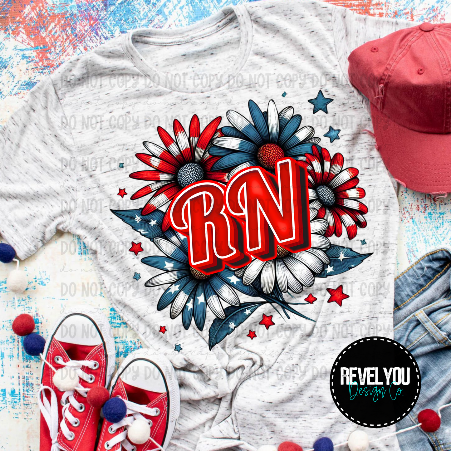 Patriotic Floral RN - PNG