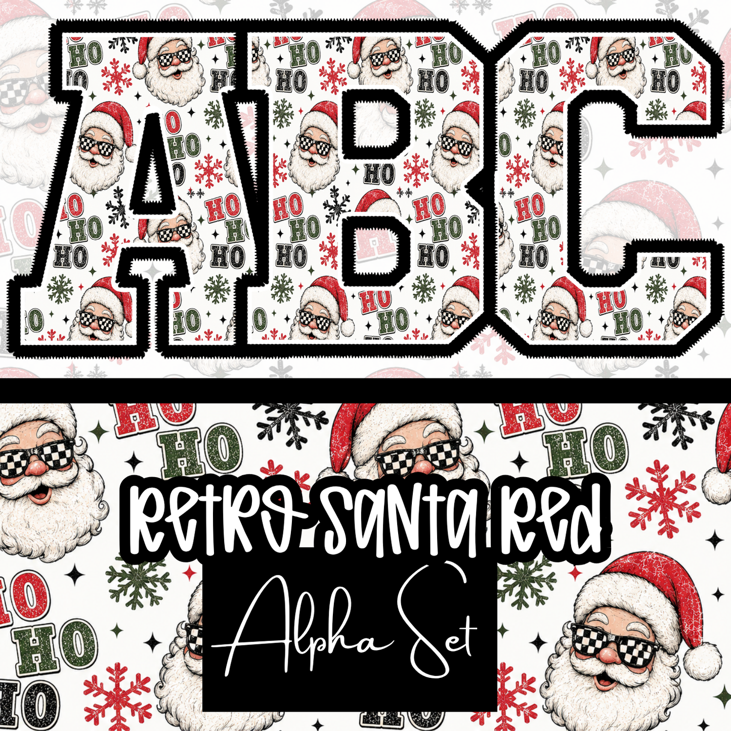 Retro Santa Red Alpha Set