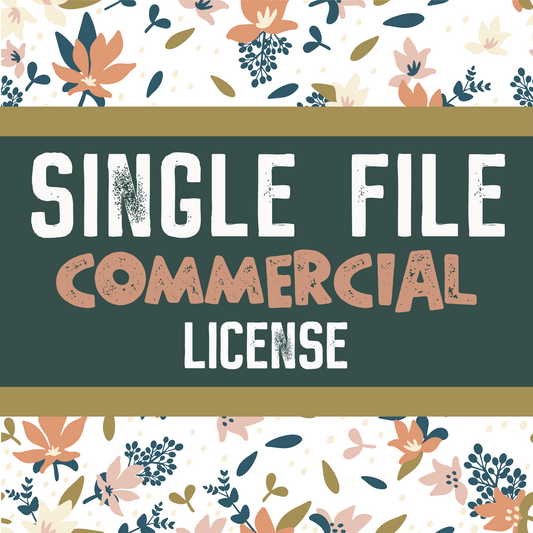 Commercial License - Single File - This license covers ONE digital file only!