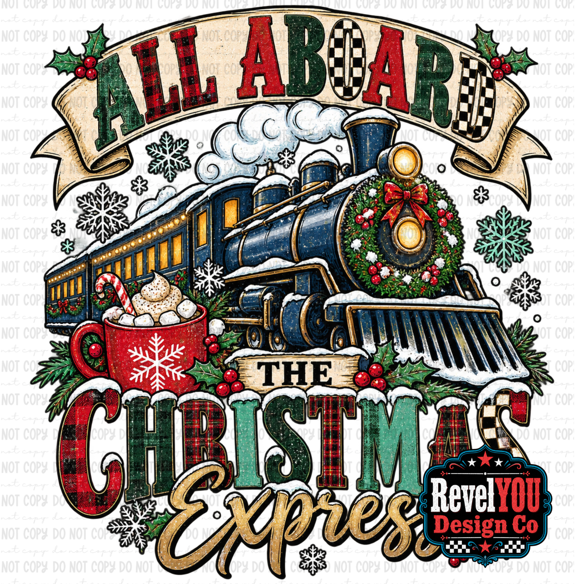 All Aboard The Christmas Express - PNG ONLY - THREE AVAILABLE