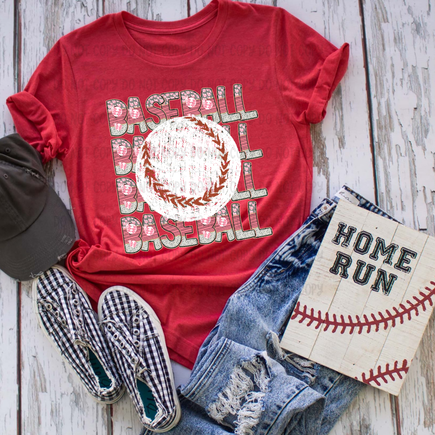 Baseball Retro Stack - PNG