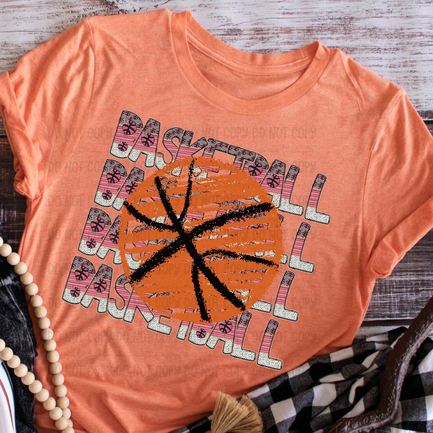 Basketball Retro Stack - PNG