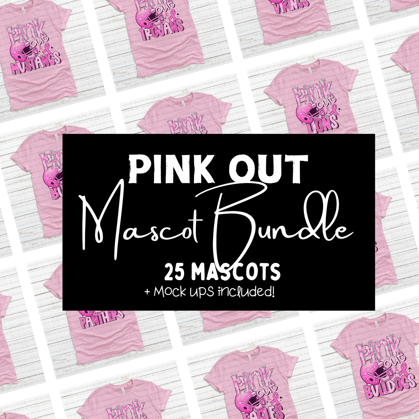 Pink Out Helmet Mascot Bundle - PNGS