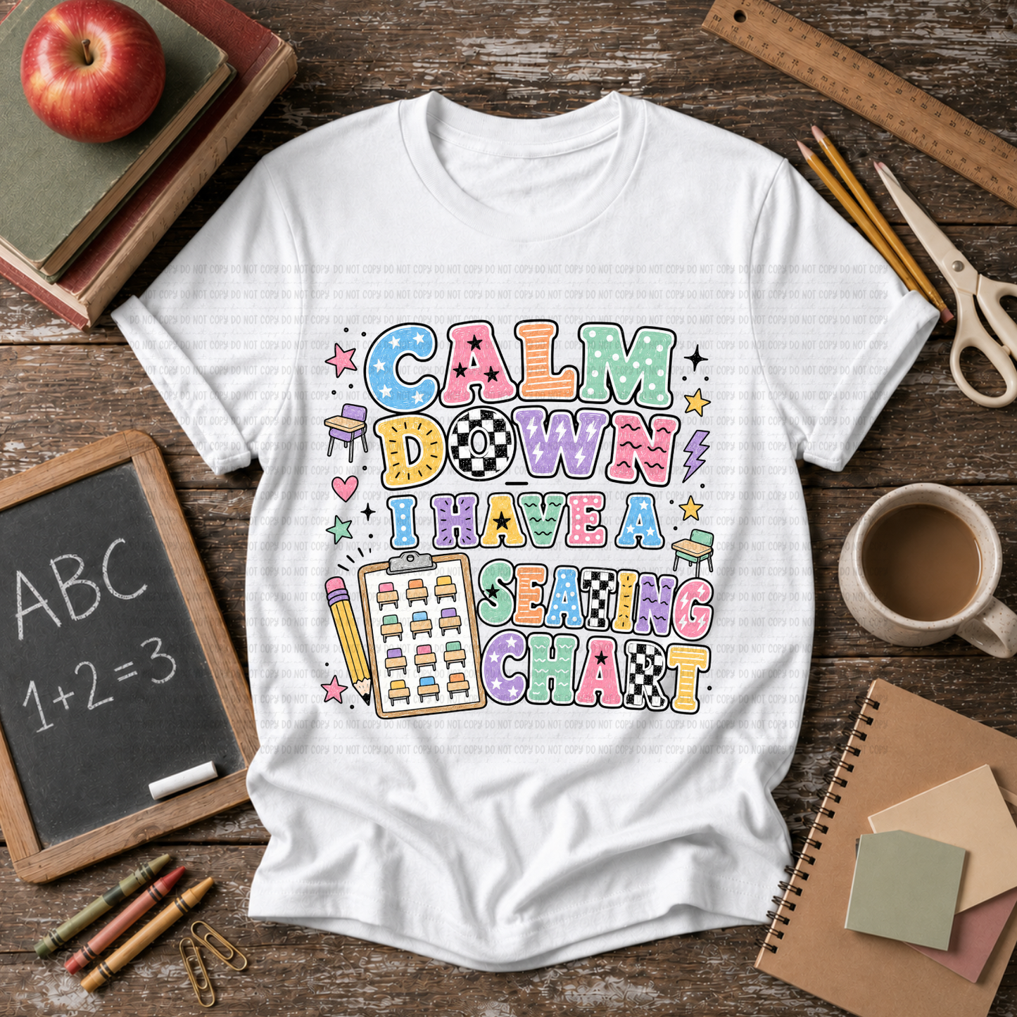 Calm Down Seating Chart - PNG