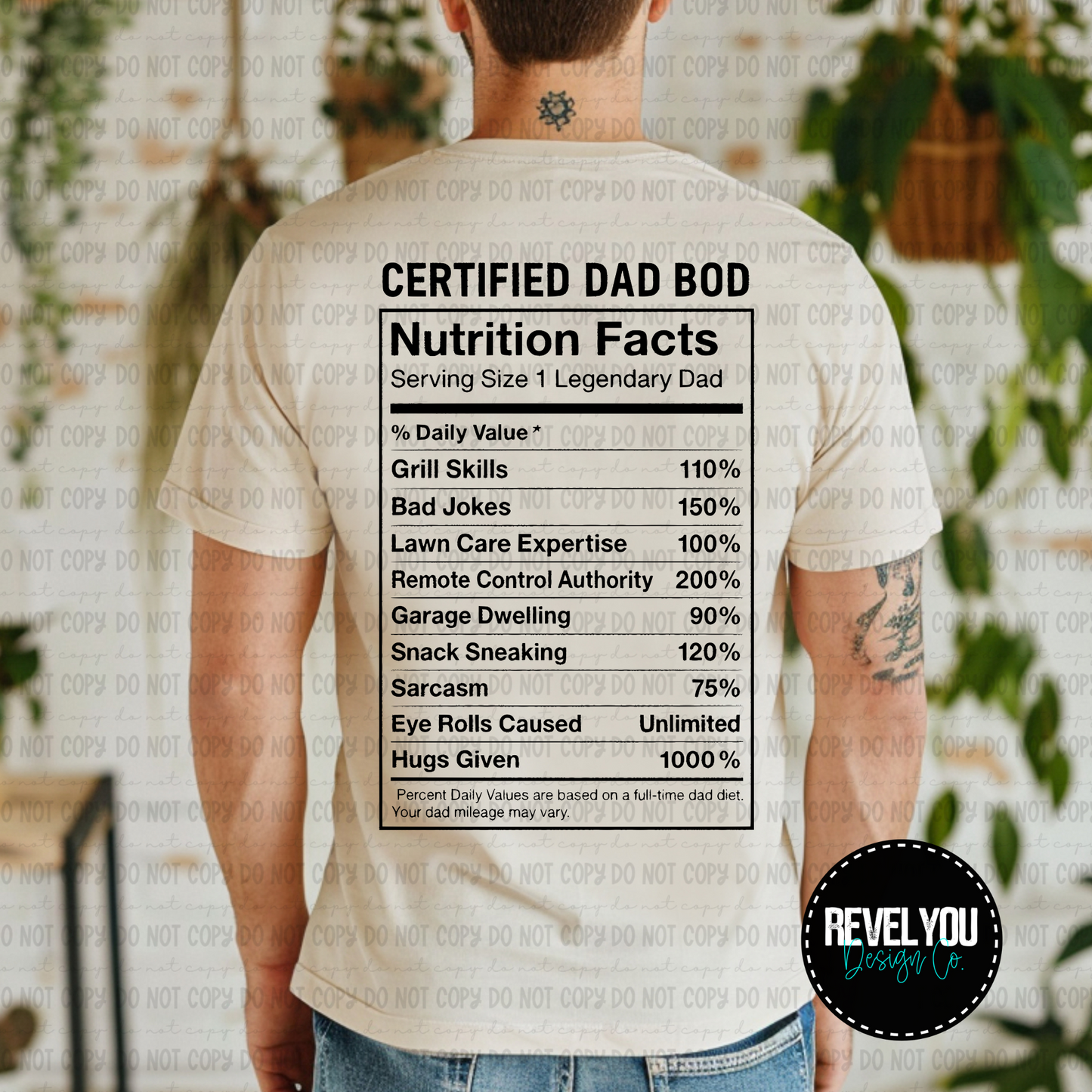 Certified Dad Bod Black/White Set - PNG