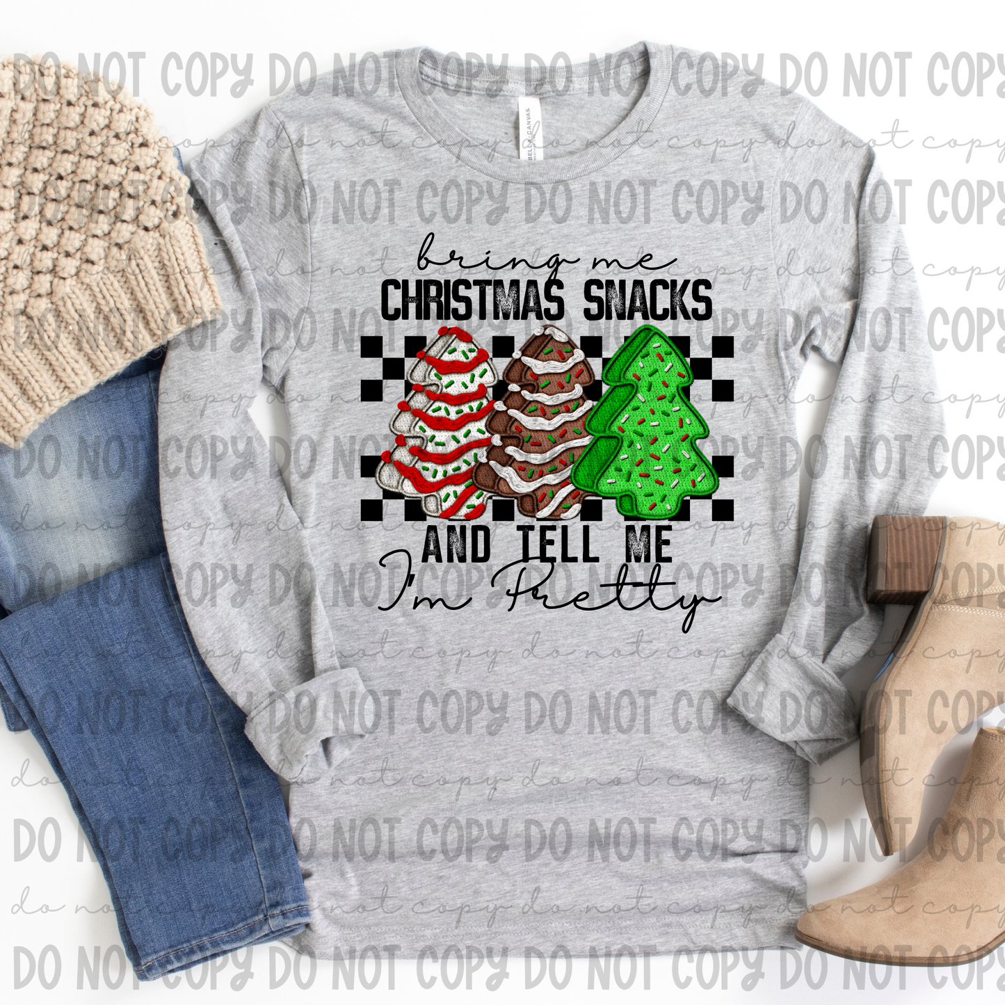Christmas Snacks Pretty Checkered - PNG