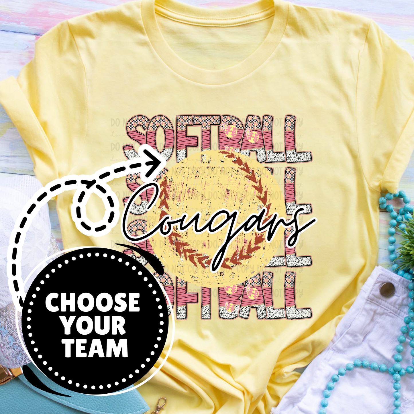 Retro Softball Stack - Customize Yours - PNG
