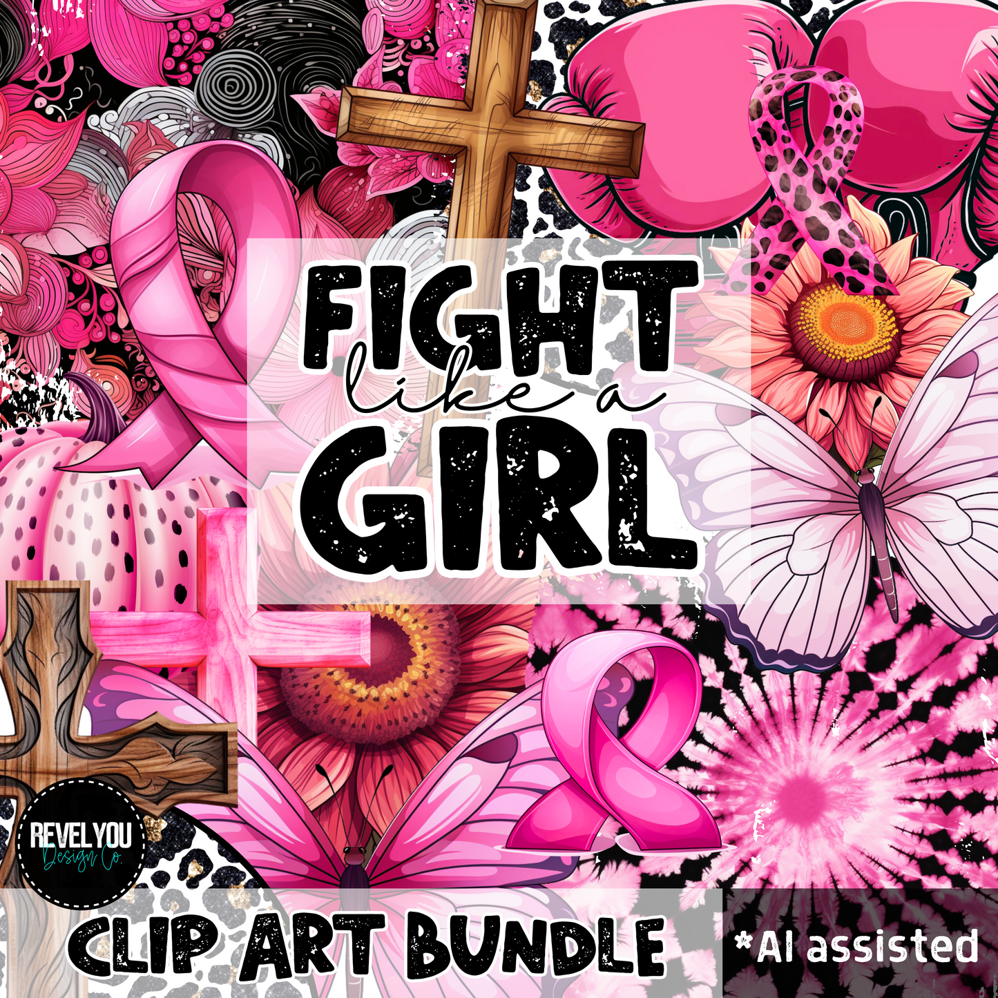 Fight Like A Girl Clipart Bundle