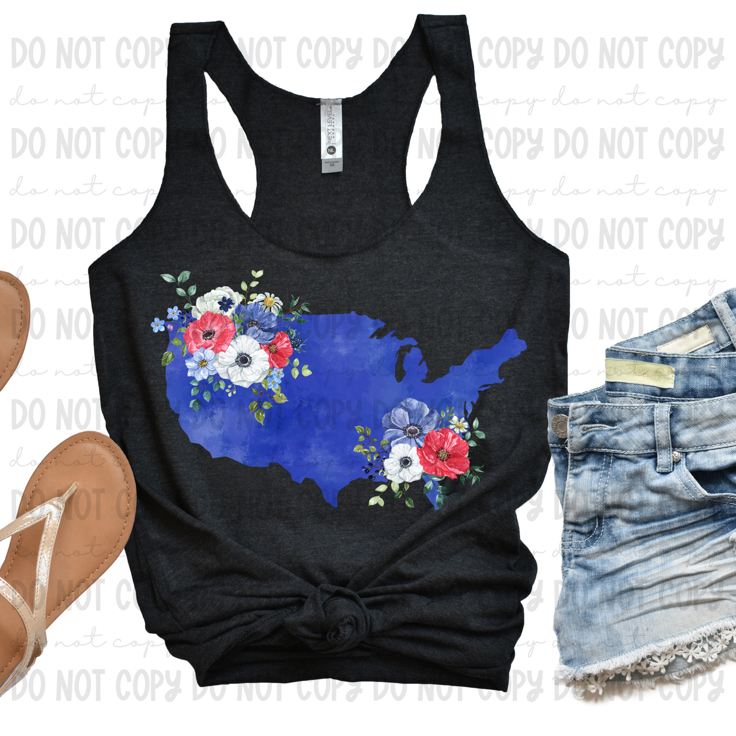 Floral USA - PNG