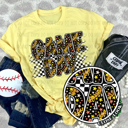 Game Day Checker Star Softball - PNG