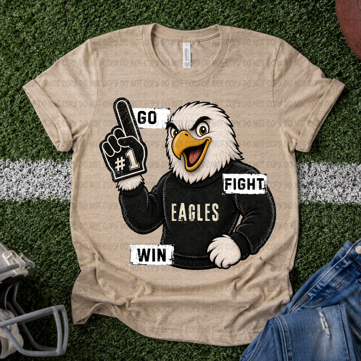 Go Fight Win Eagles - PNG