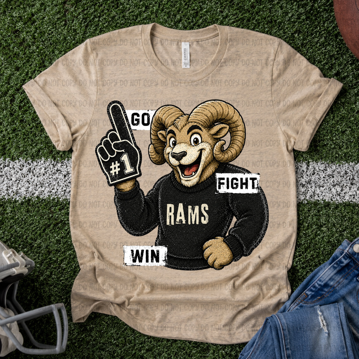 Go Fight Win Rams - PNG