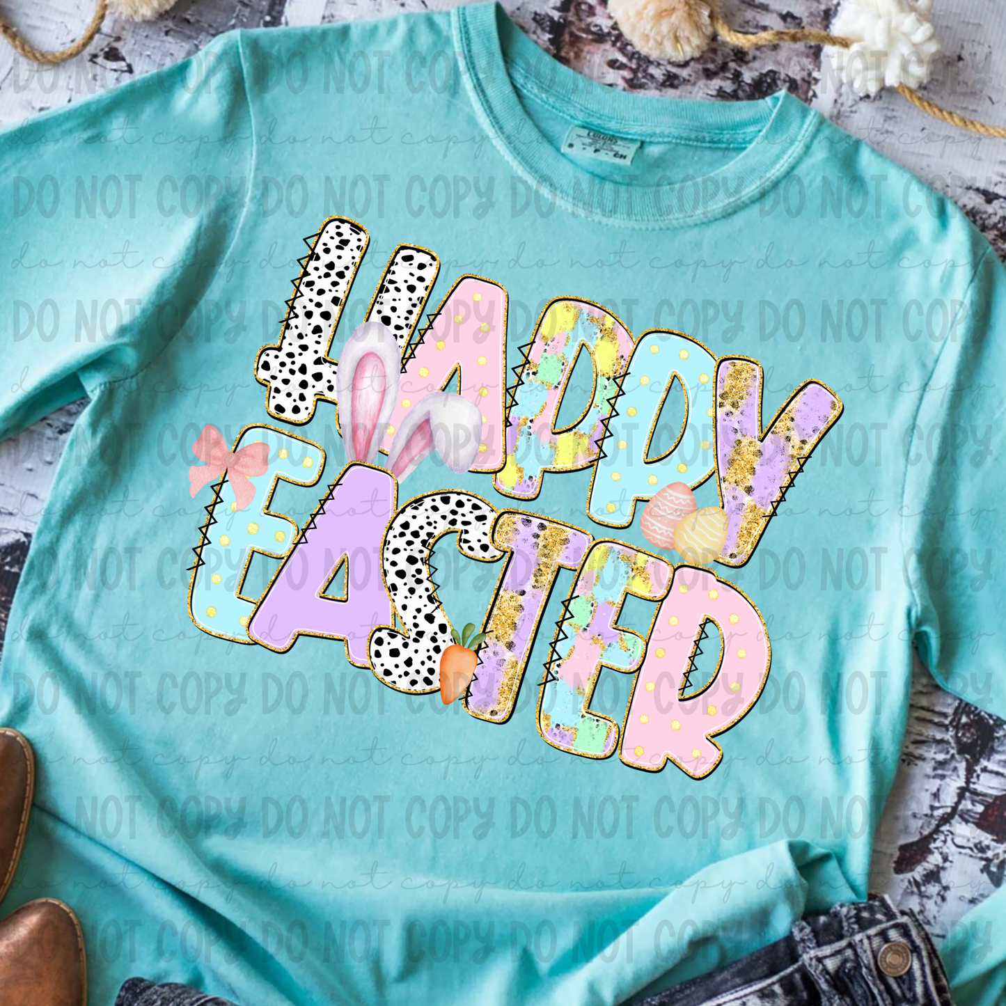Happy Easter Ears - PNG