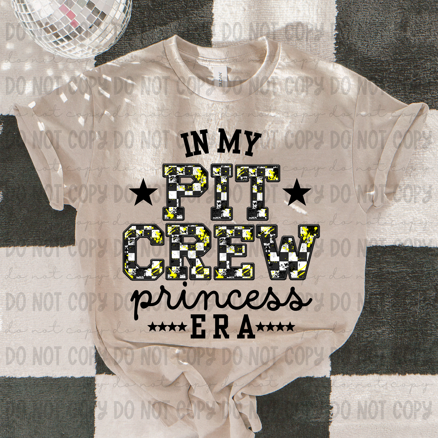 In My Pit Crew Princess Yellow - PNG