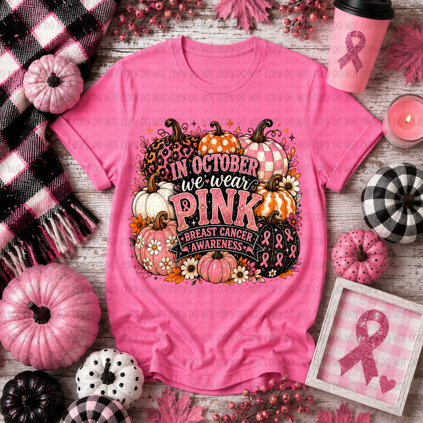 In October We Wear Pink BC Awareness Pumpkins