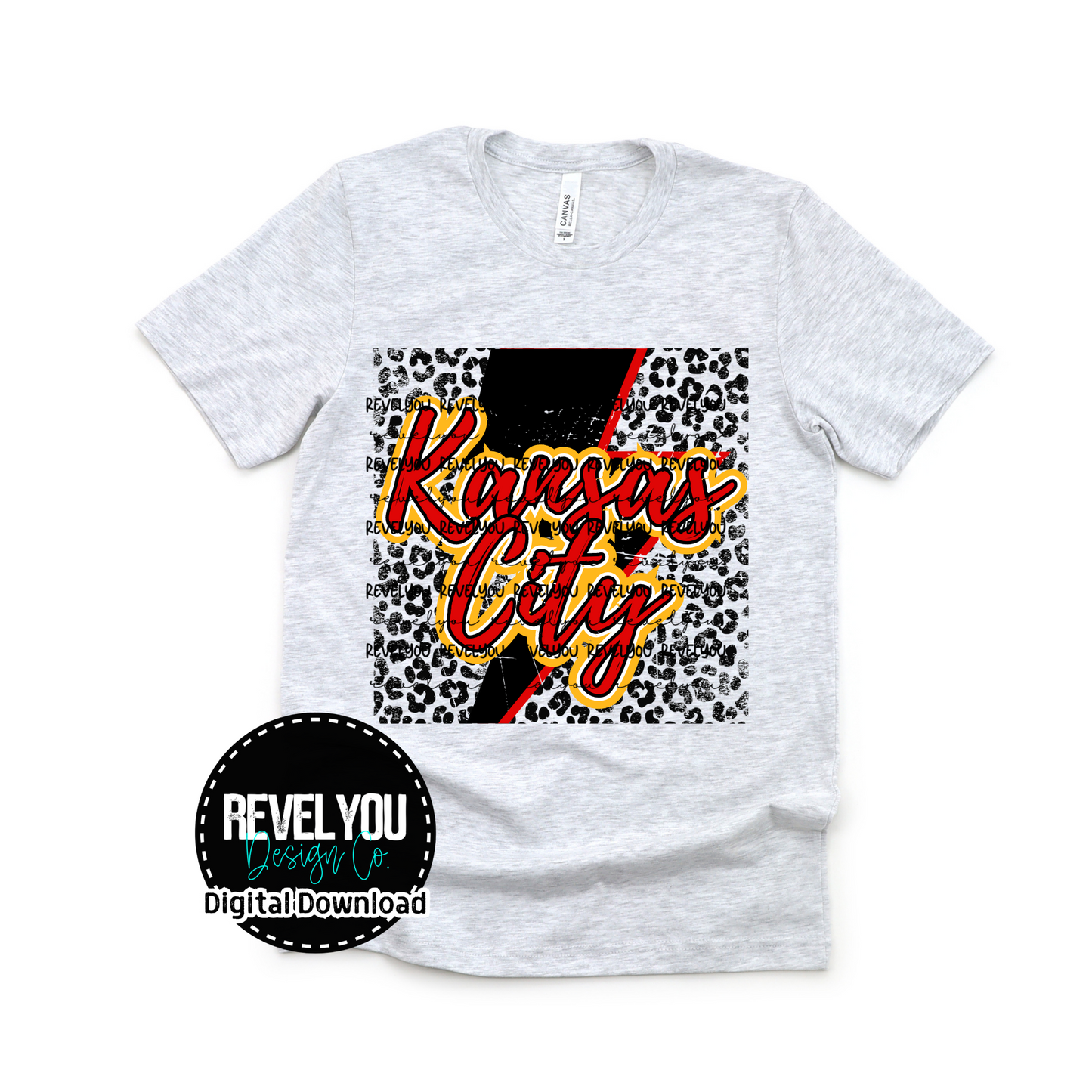 KC Leopard Bolt Red - PNG