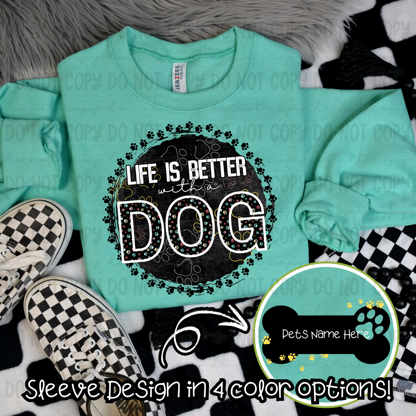 Life Is Better With A Dog & Sleeve Set - PNG
