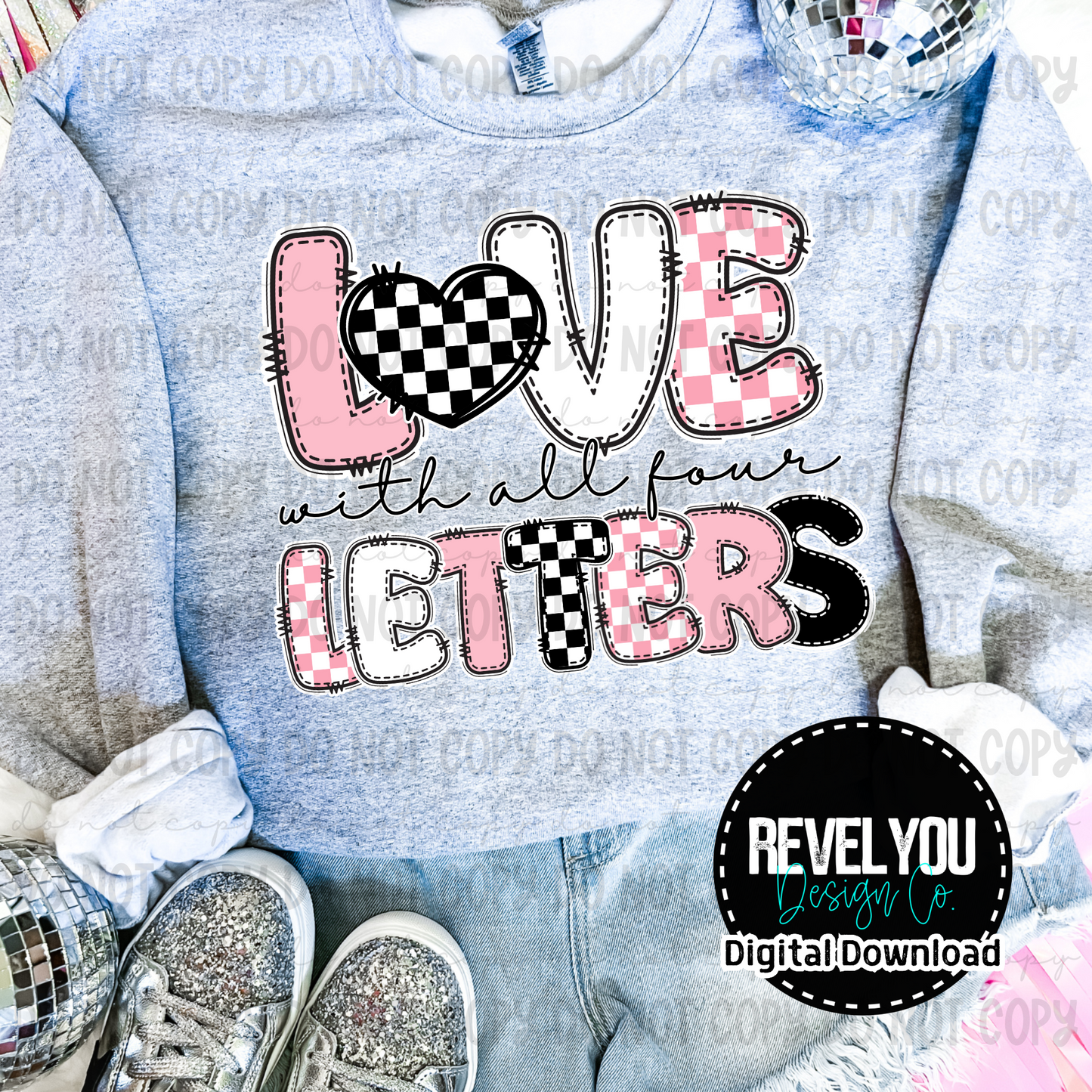 Love With All Four Letters - PNG