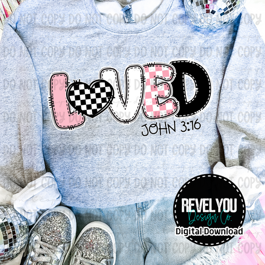 Loved John 3:16 - PNG