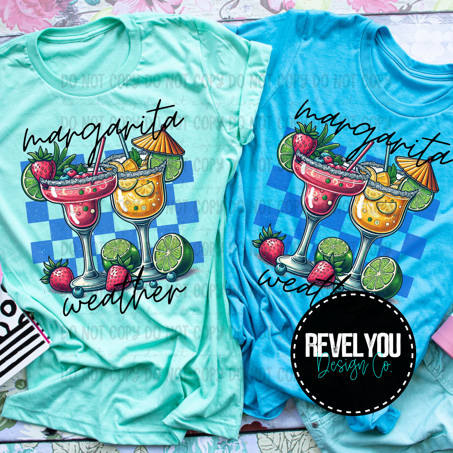 Margarita Weather Checker Blue - PNG