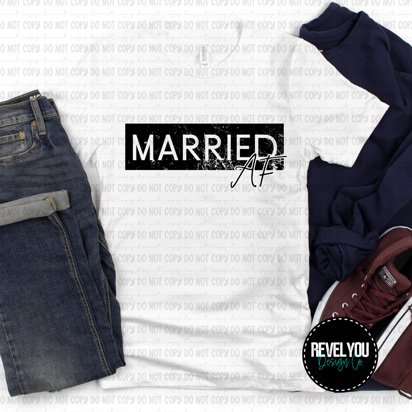 Married/Engaged AF Pack - Black White Set - PNG