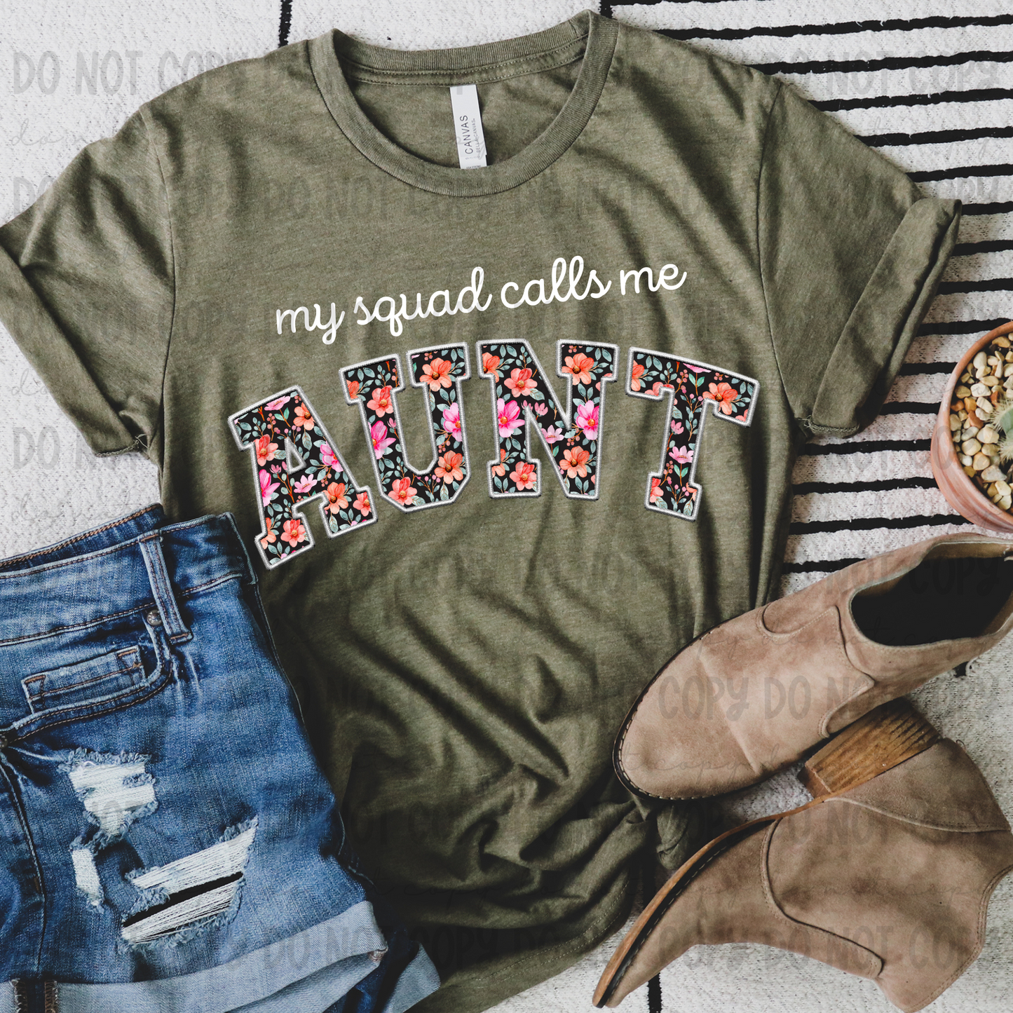 My Squad Calls Me Aunt Faux Embroidery - PNG