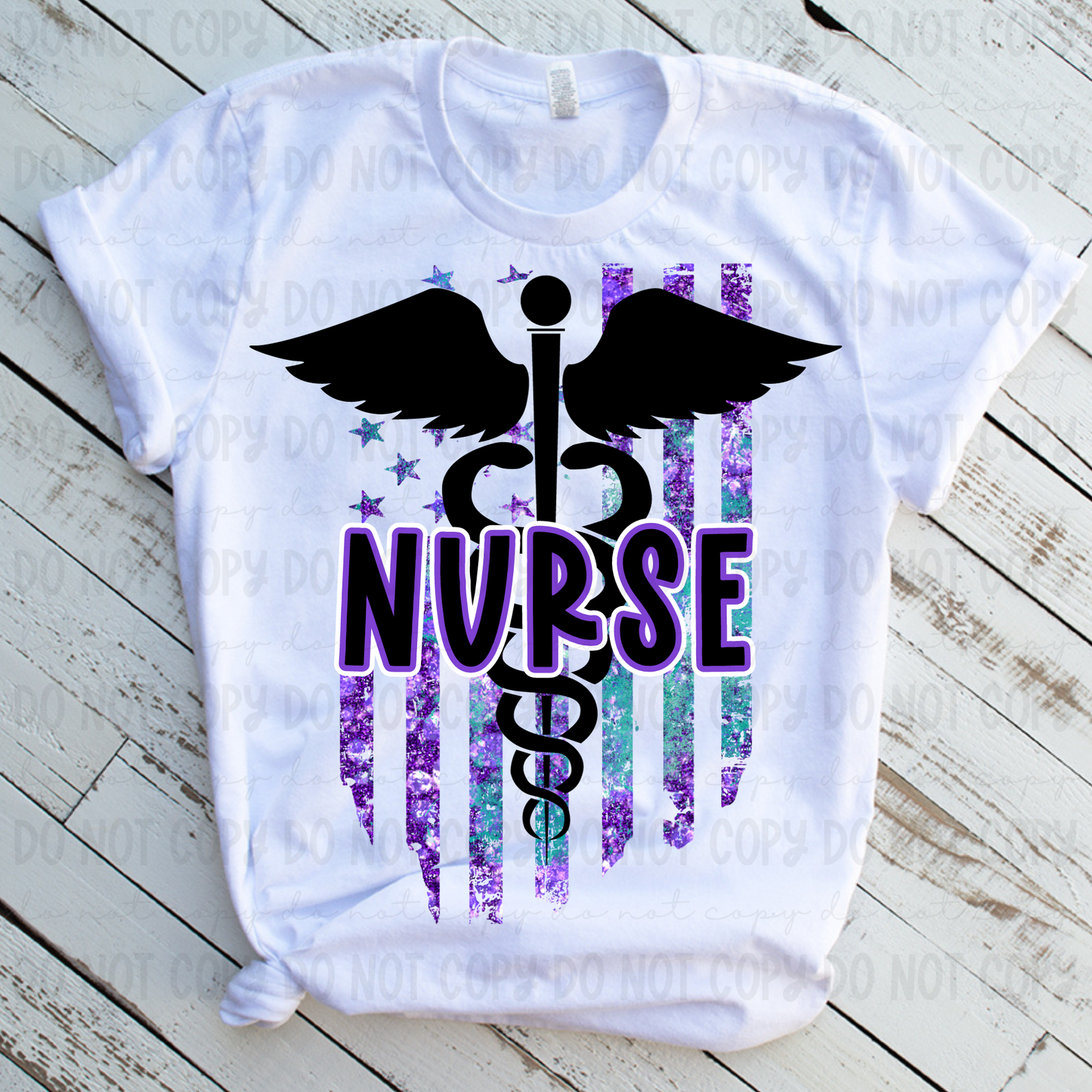 Nurse Word Flag Purple 2 - PNG