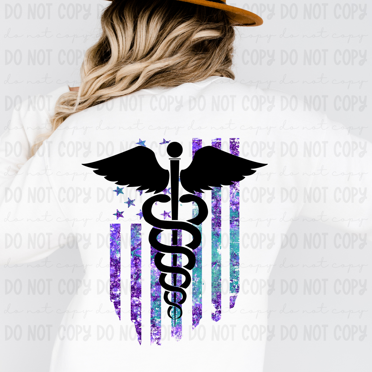 Nurse Word Flag Purple 3 - PNG