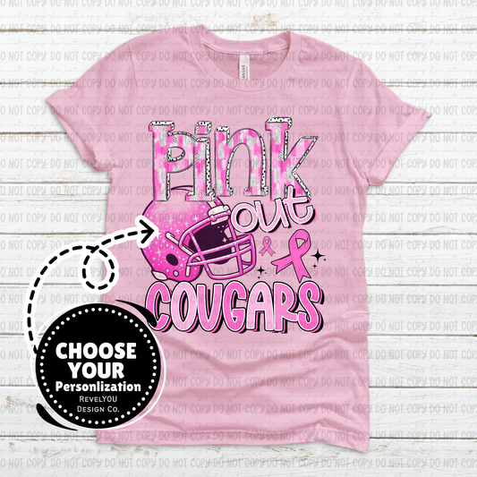 Pink Out Helmet Mascot - CUSTOMIZE YOURS! - PNG