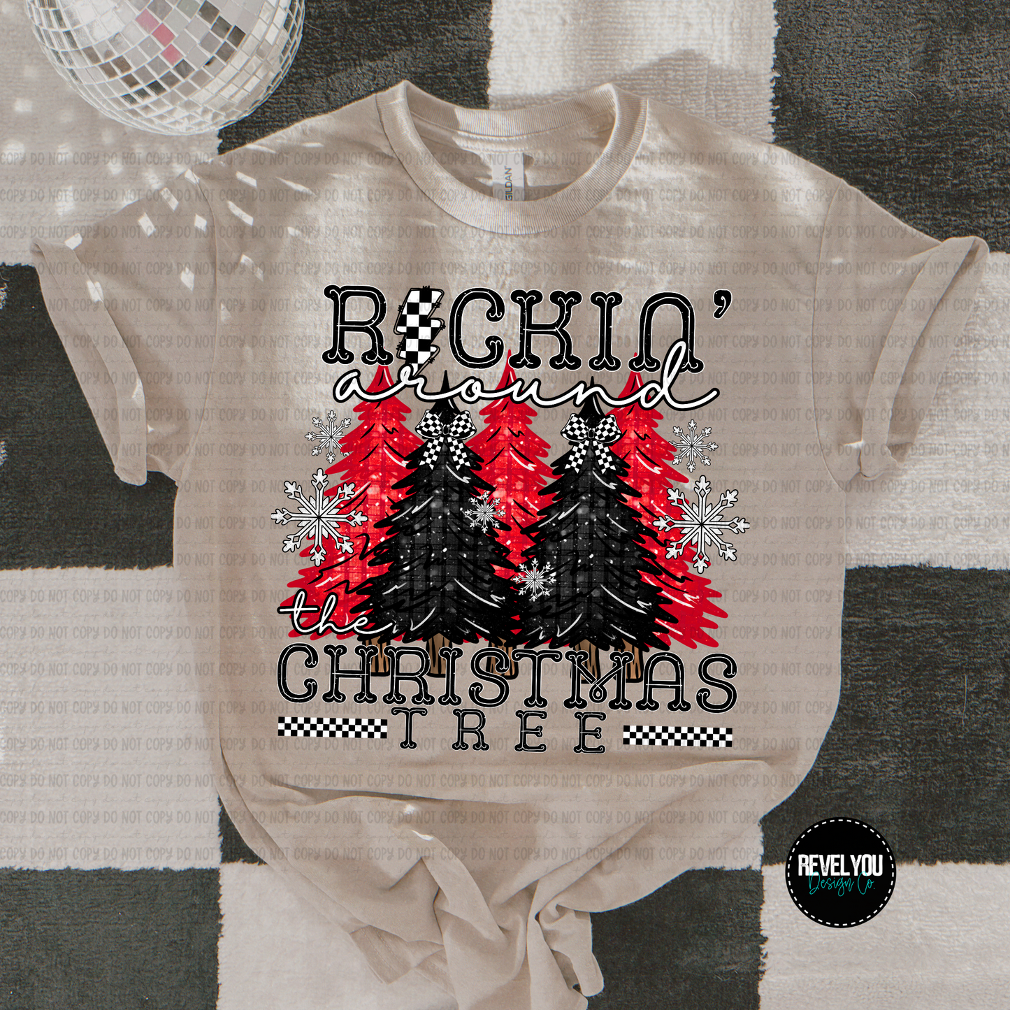 Rockin Around The Christmas Tree - Sleeve Design Included - PNG
