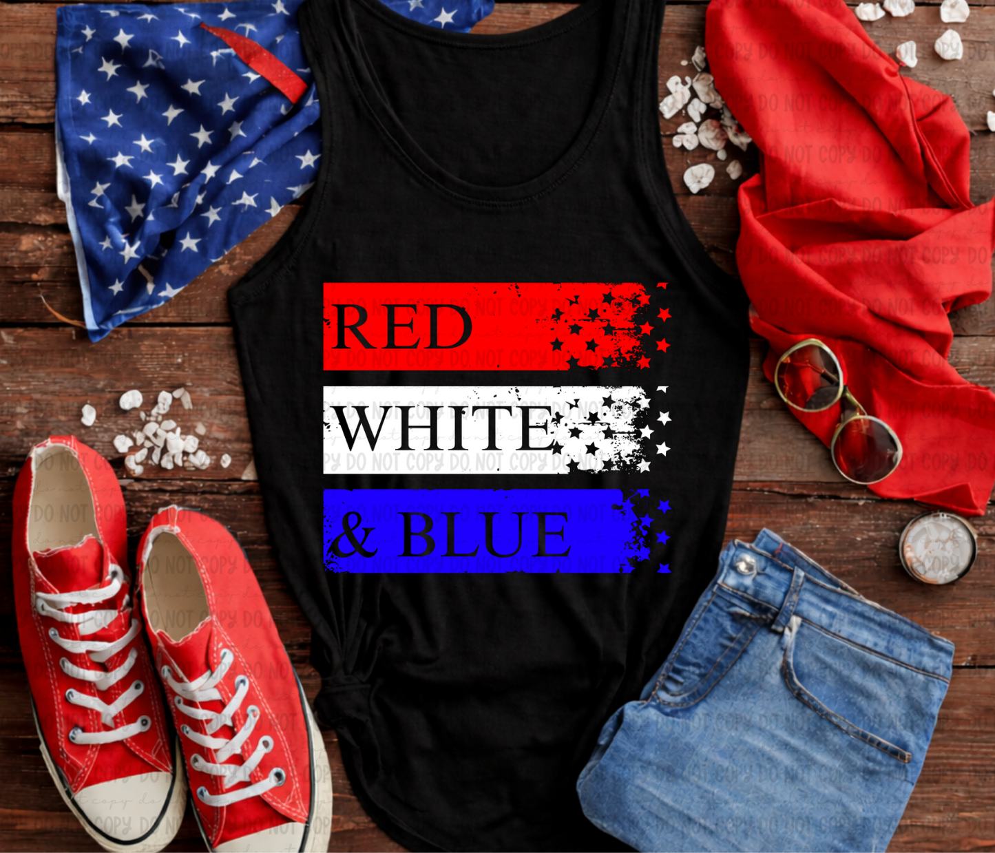 Red White And Blue Star Banner