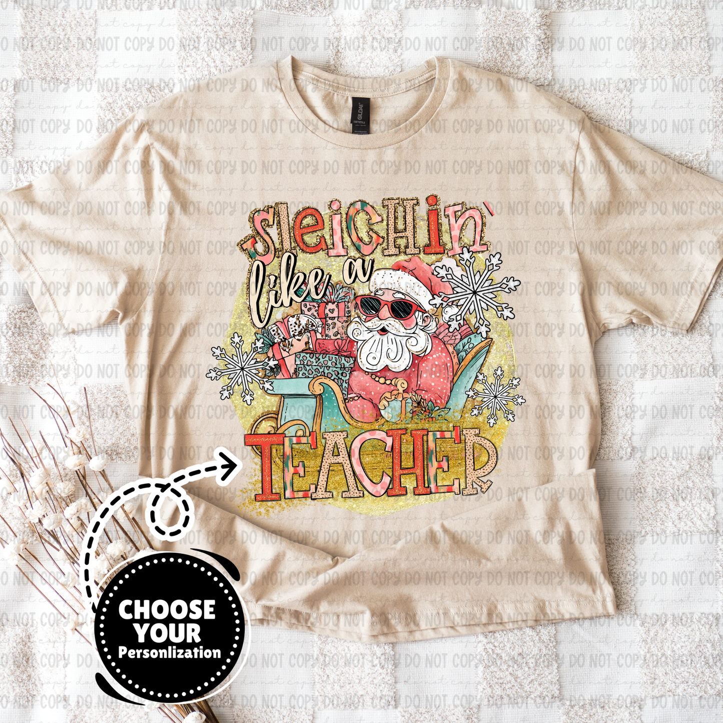 Sleighin' Like A - Customize Yours - PNG