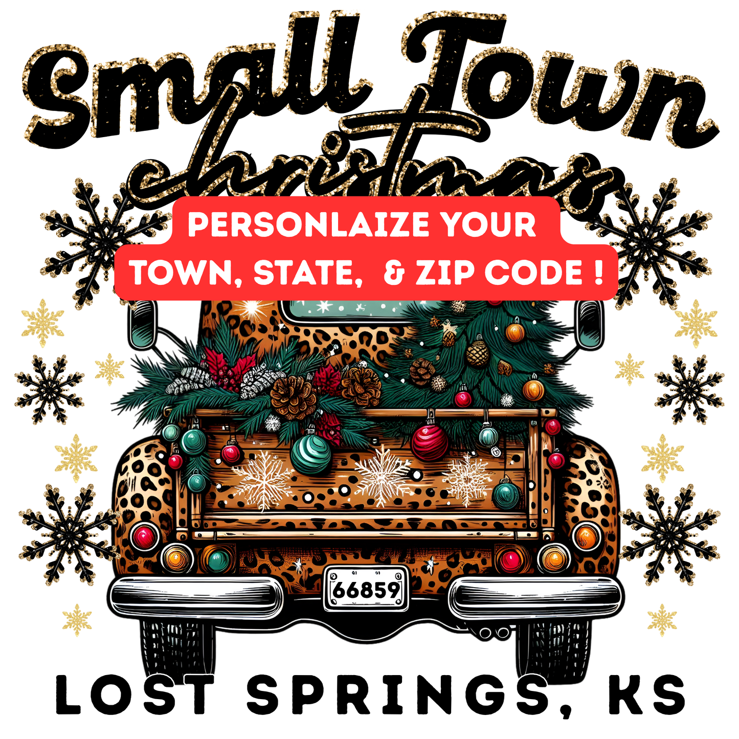Small Town Christmas - Customize Yours - PNG