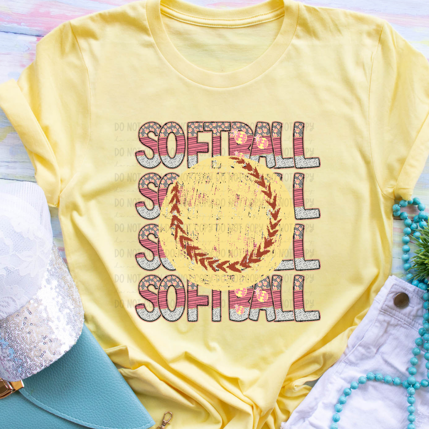 Softball Retro Stack - PNG