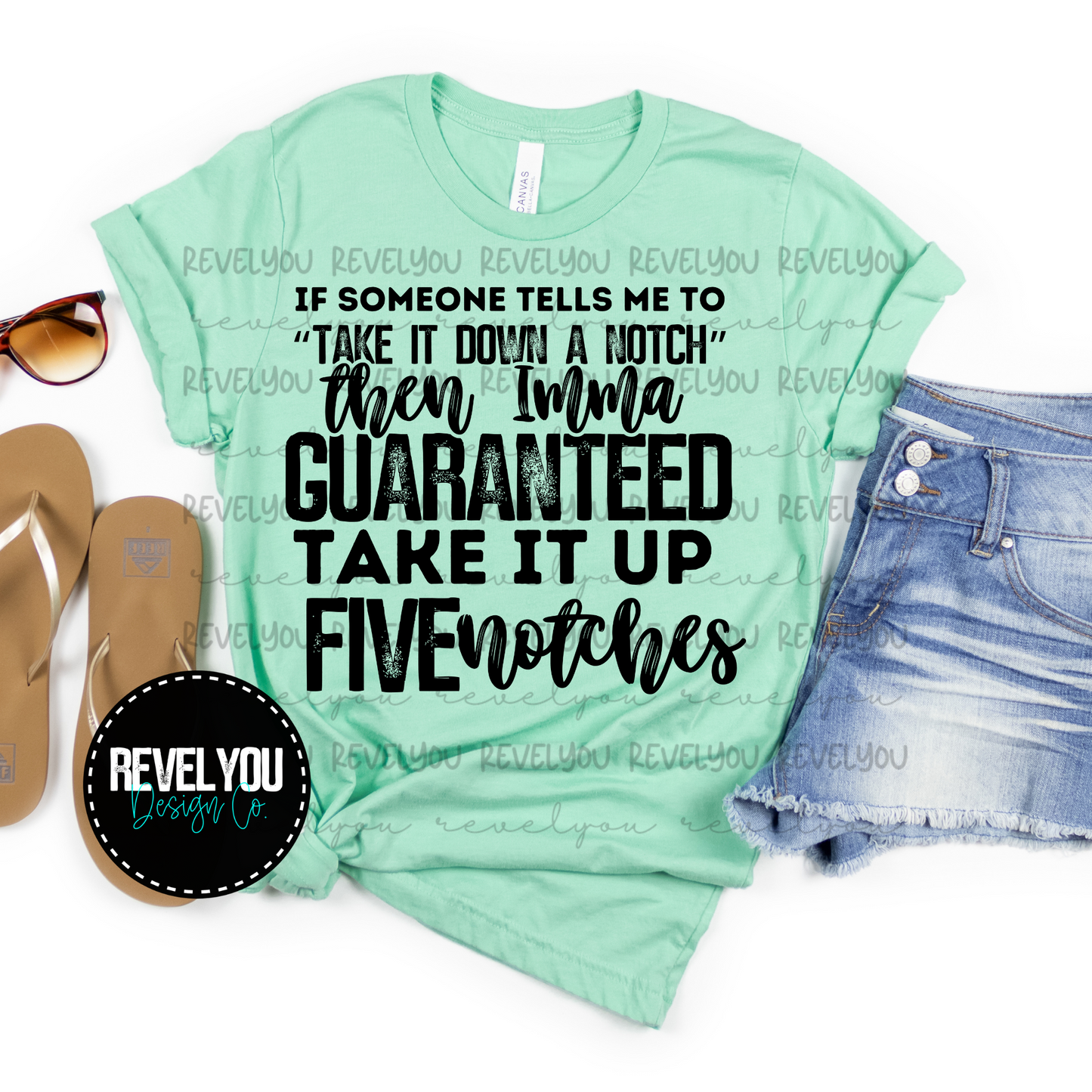 Take It Up Five Notches Black - PNG