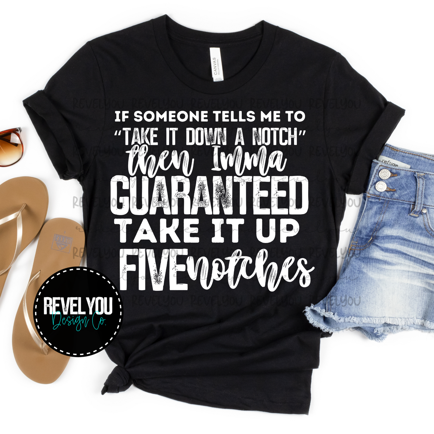 Take It Up Five Notches White - PNG