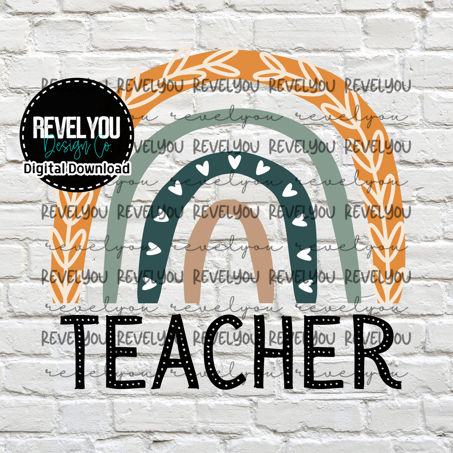 Teacher Rainbow - PNG