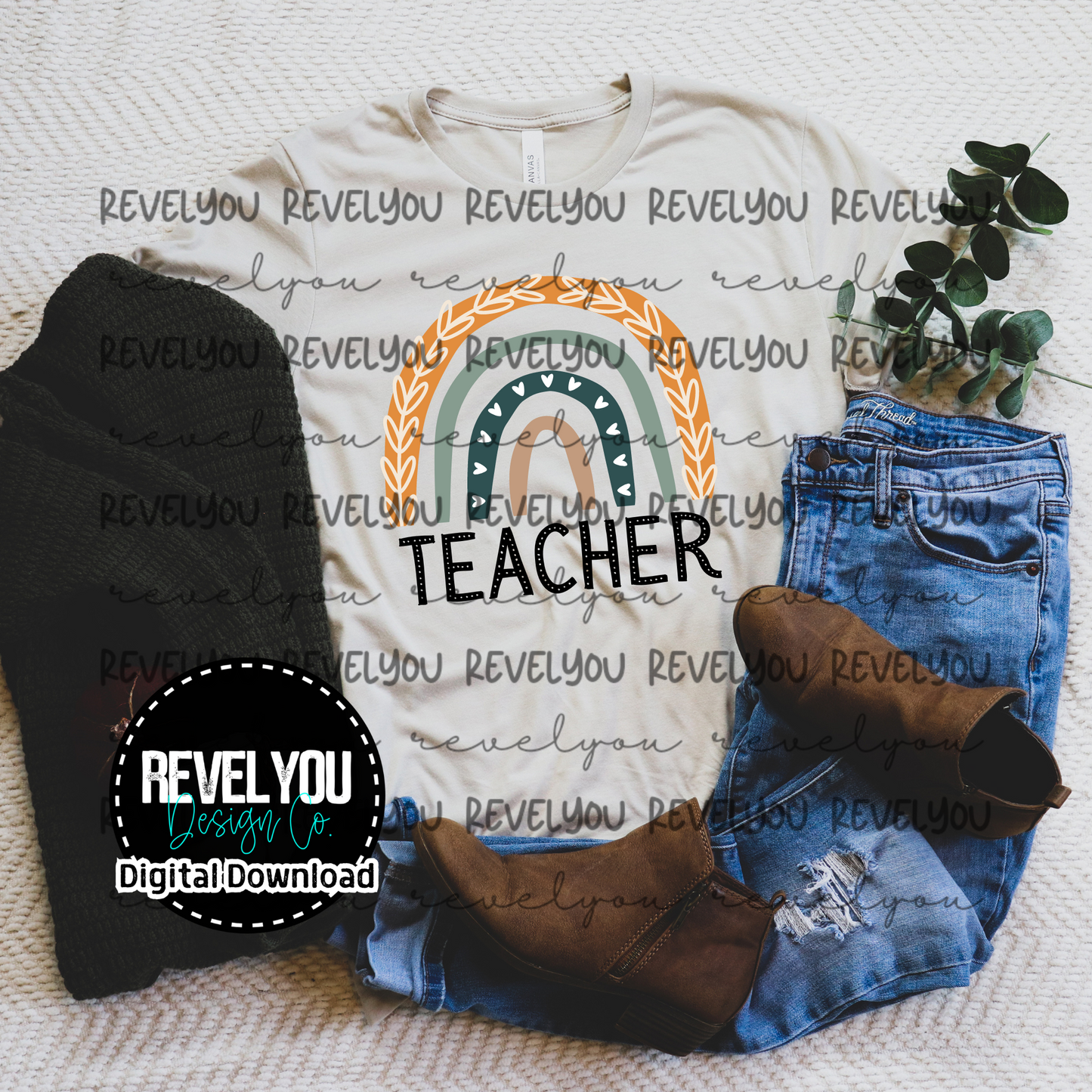 Teacher Rainbow - PNG