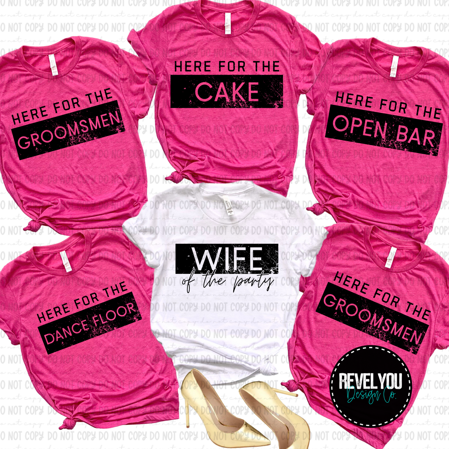 Wife Of the Party Set - Black White Versions - PNG