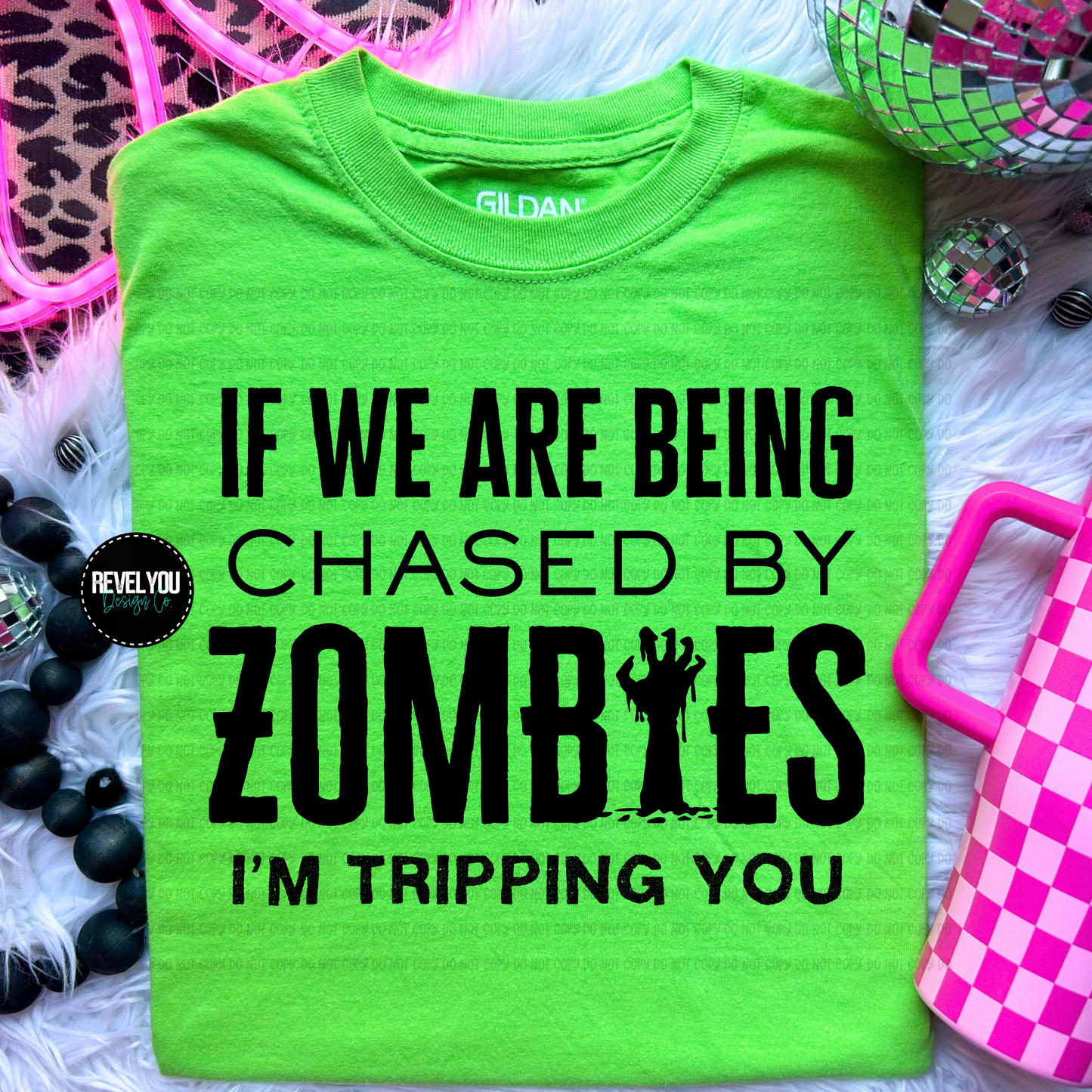 Zombies, I'm Tripping You Black/White Set - PNG