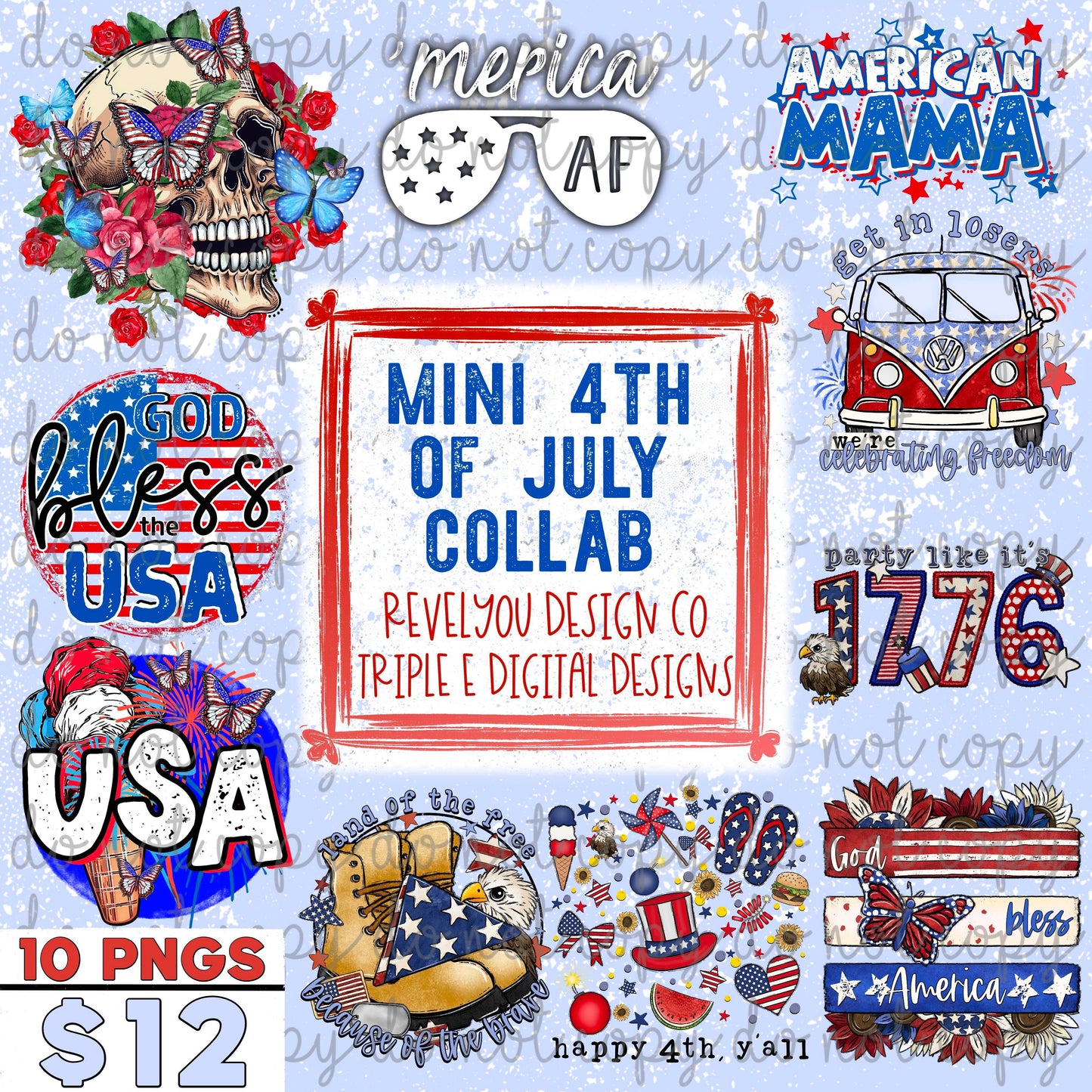 Patriotic Mini Collab with RevelYOU & Triple E - PNG Downloads