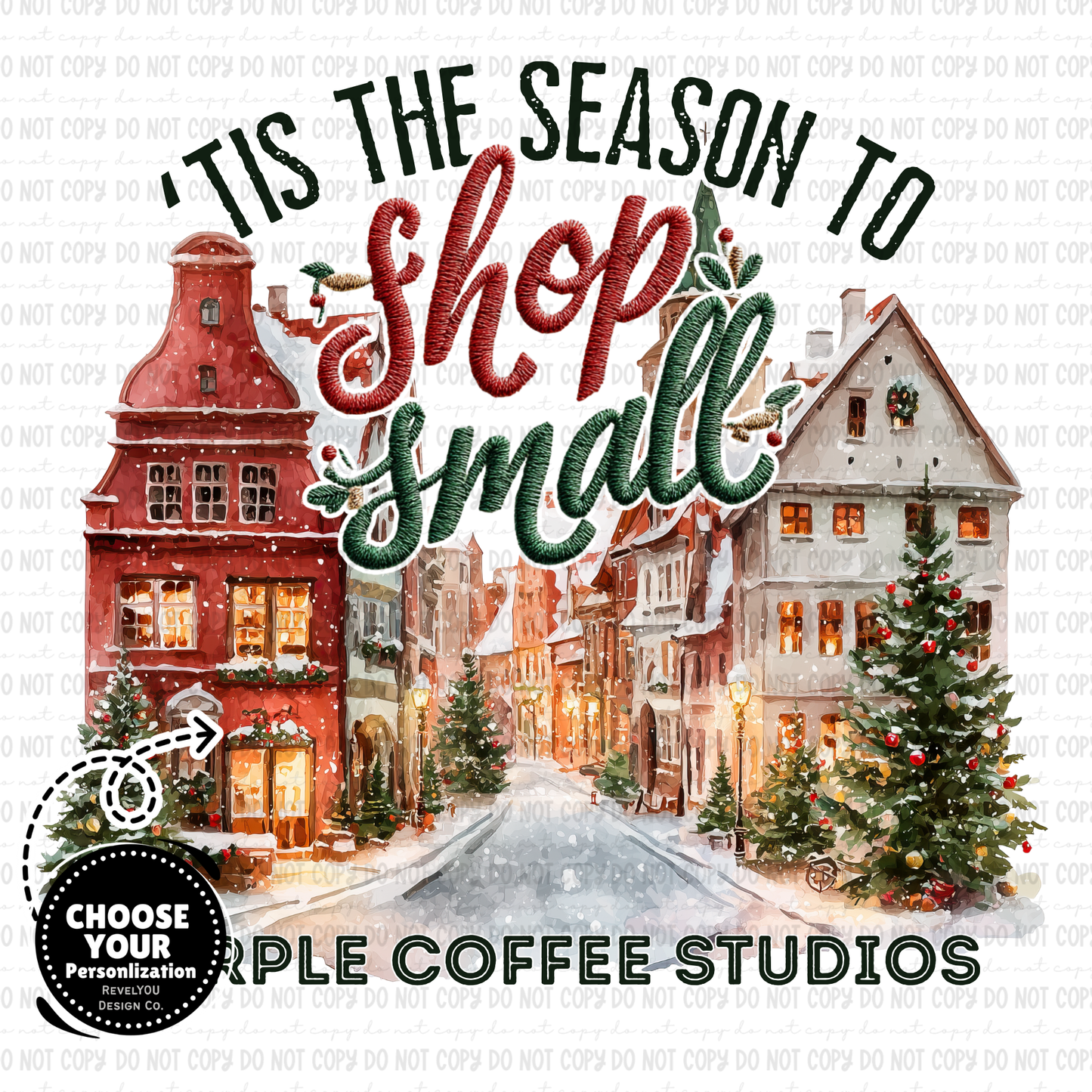 Tis The Season To Shop Small Branded Logo - PNG