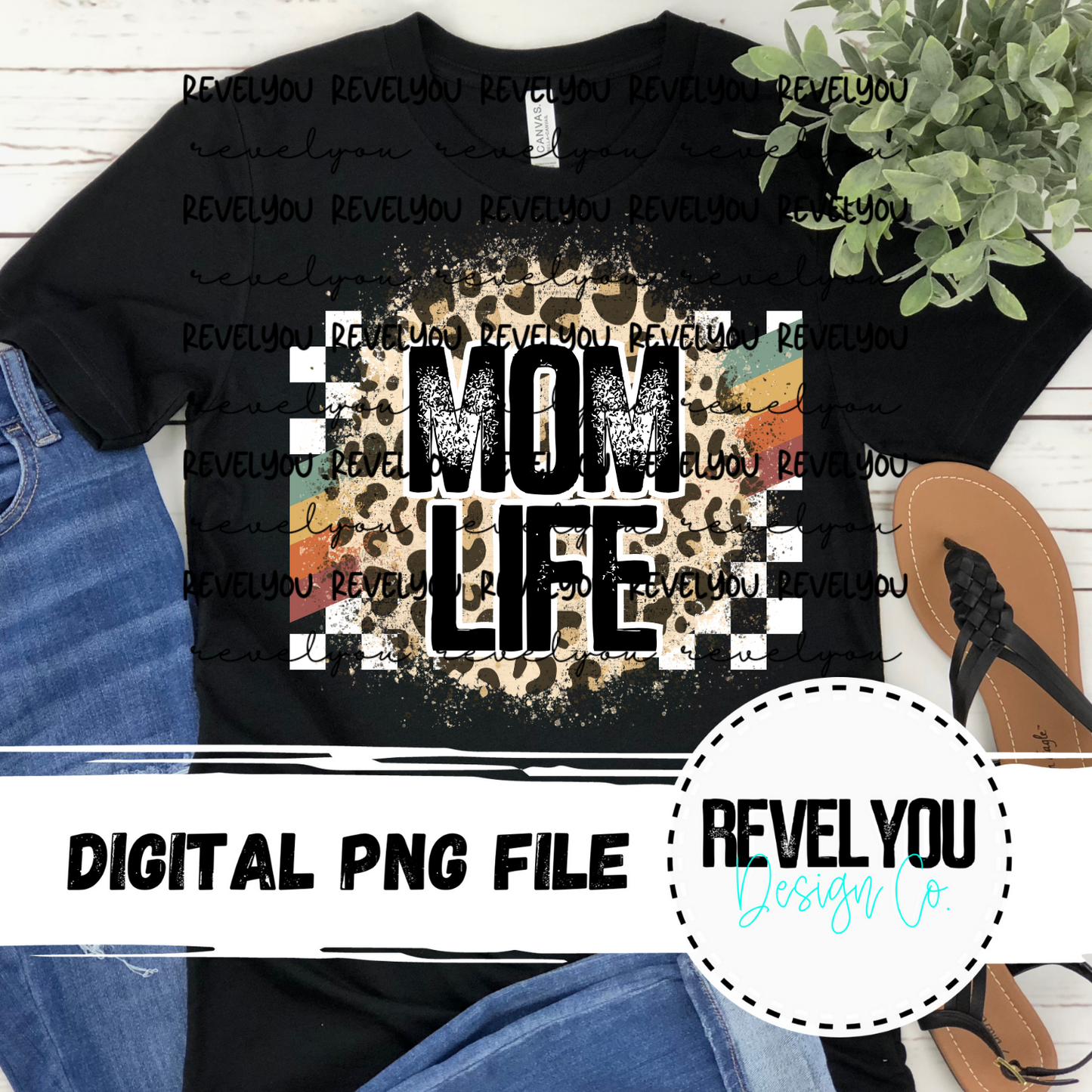 Mom Life (Racing Rainbow) - PNG