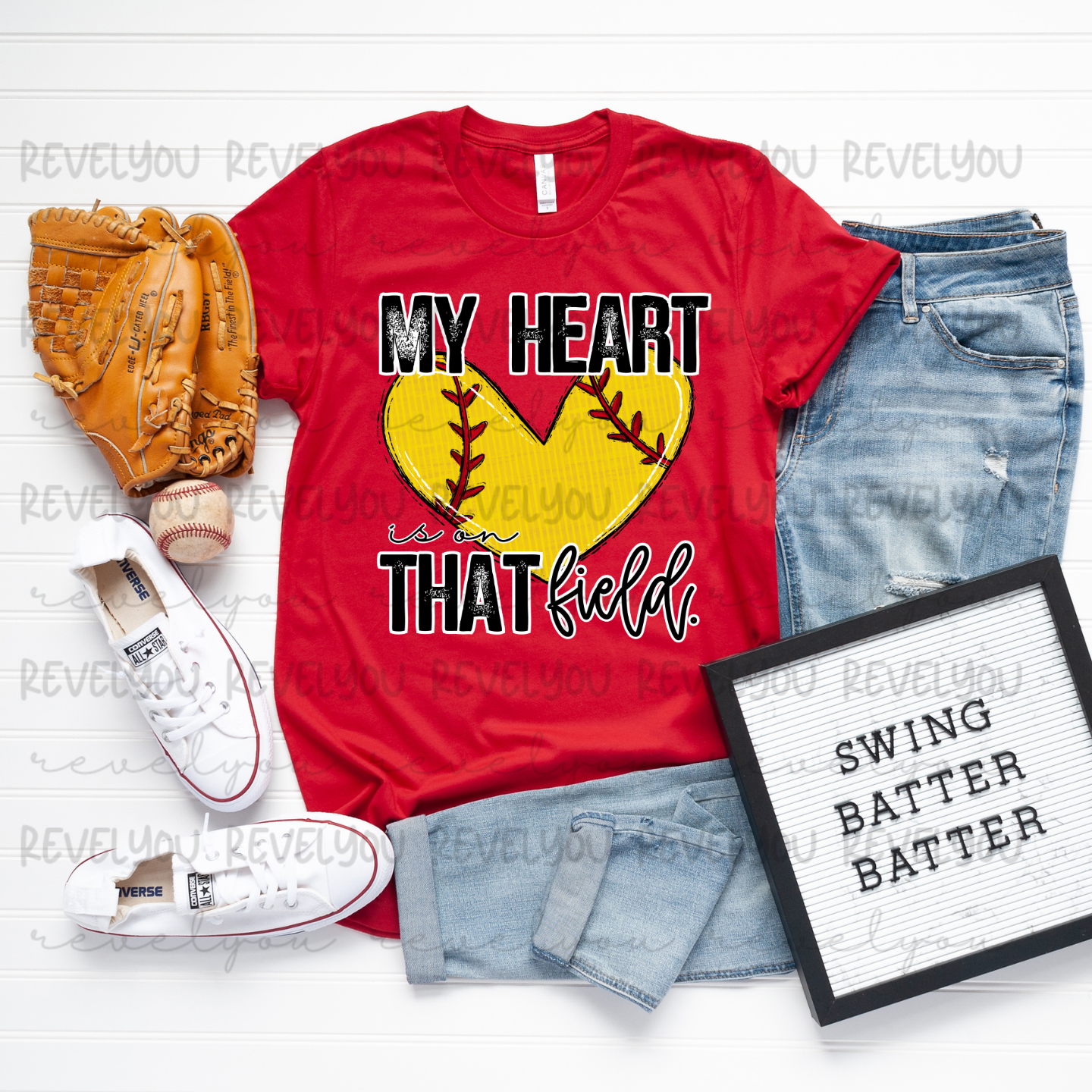 My Heart Is On That Field Softball - PNG