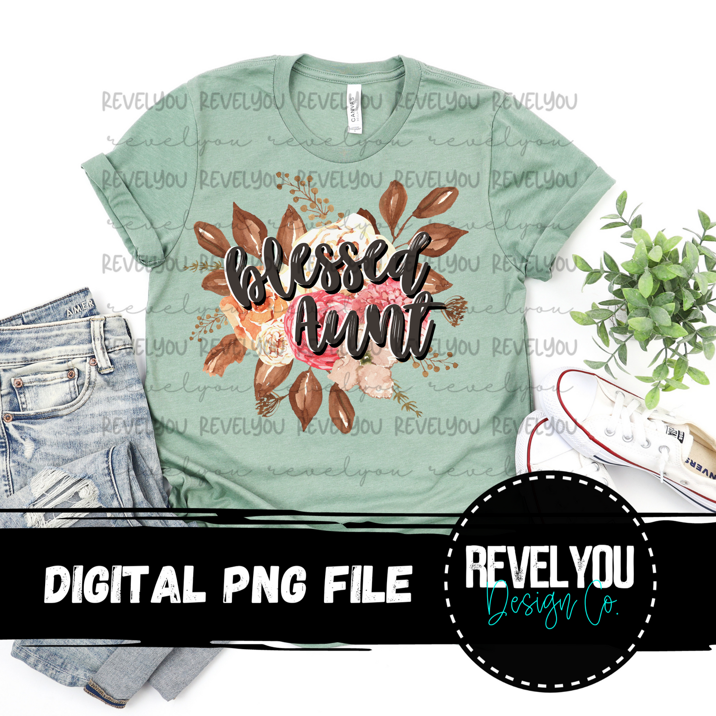 Floral Blessed Bundle - PNG