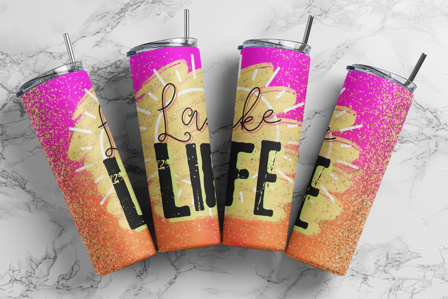 Lake Life Glitter - Digital Tumbler PNG