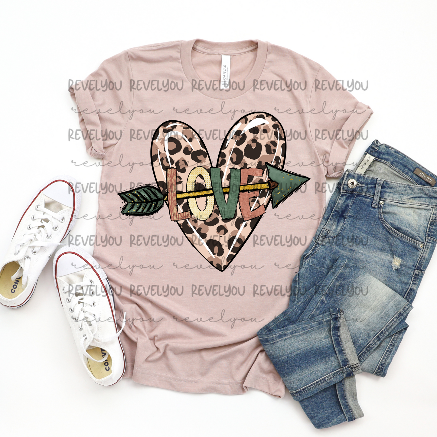 Love Leopard Arrow Heart - PNG