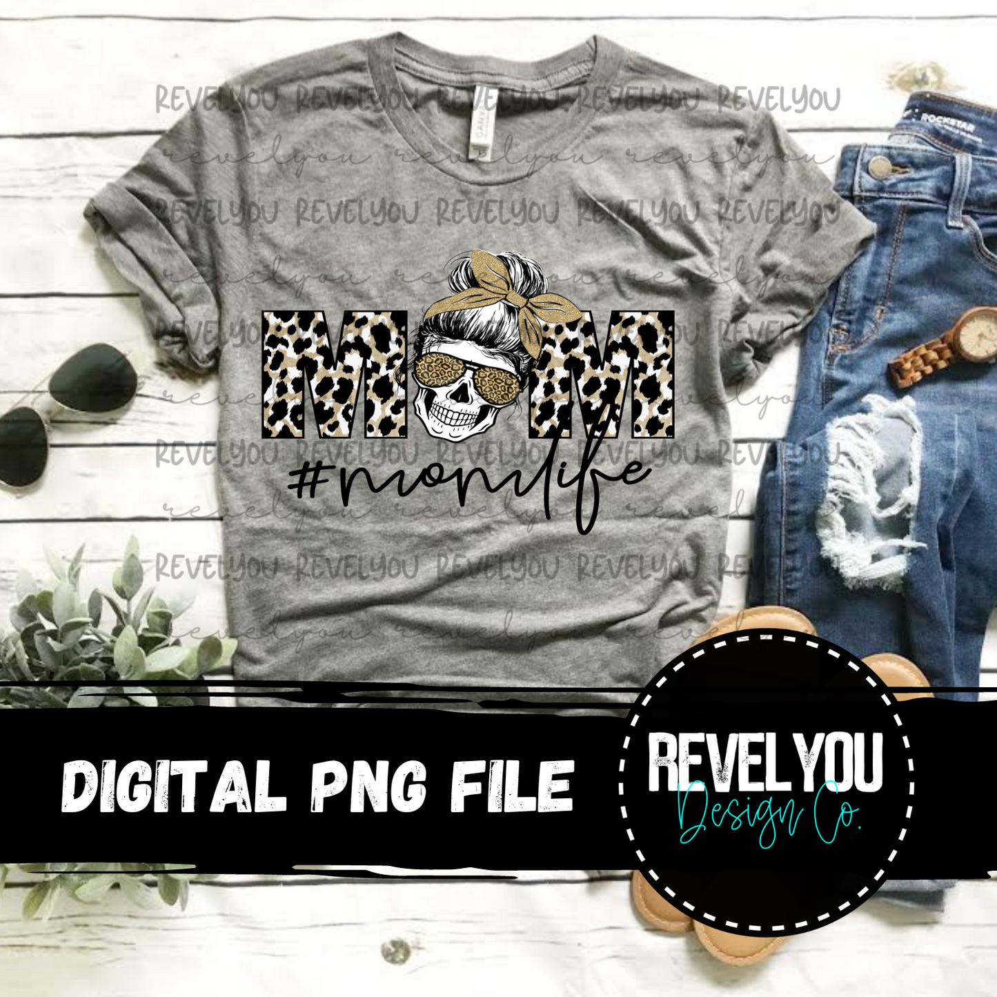 Mom Life Skull - PNG